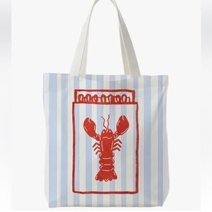 Lobster Striped Tote Bag NWOT